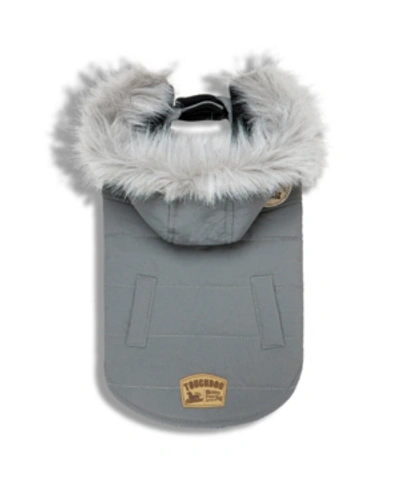 Touchdog 'eskimo-swag' Duck-down Parka Dog Coat Small In Grey
