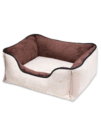 Touchdog 'felter Shelter' Luxury Designer Premium Dog Bed Large In Tan/beige