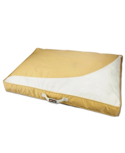 Touchdog Dog Helios 'immortal-trek' Water-resistant Rectangular Travel Dog Bed Small In Yellow