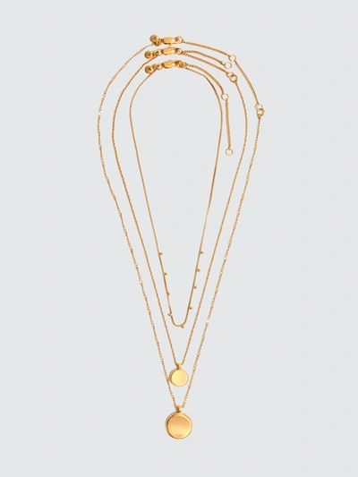 Madewell Coin Necklace Set In Gold