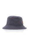Acne Studios Brun Cotton Canvas Bucket Hat In Grey