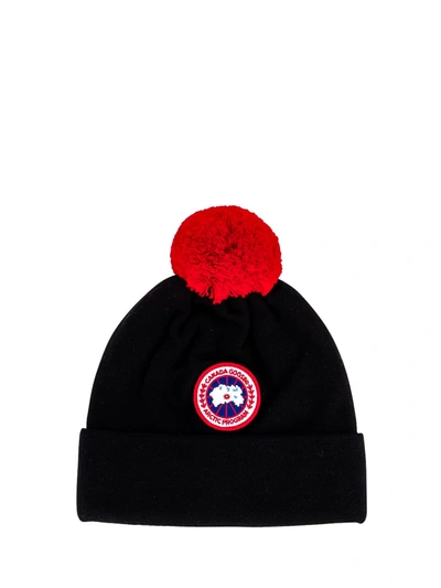 Canada Goose Kids Beanie Kids Merino Pom Toque For For Boys And... In Black