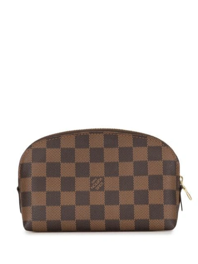 Pre-owned Louis Vuitton 2009  Pochette Cosmetic Pouch Bag In Brown