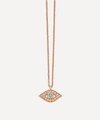 Astley Clarke Biography Mini Evil Eye Pendant Necklace In Rose Gold