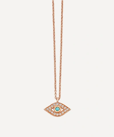 Astley Clarke Biography Mini Evil Eye Pendant Necklace In Rose Gold