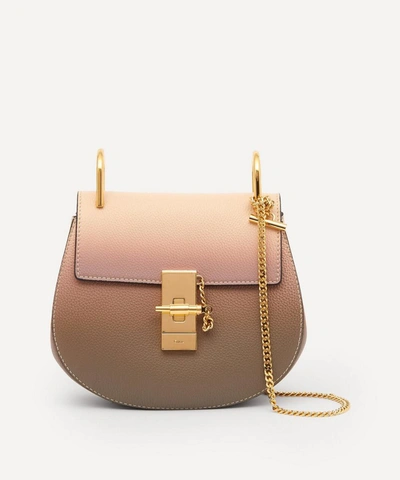 Chloé Mini Drew Leather Shoulder Bag In Pink