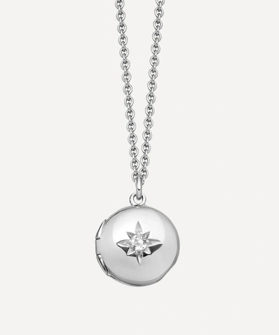 Astley Clarke Mini Biography Locket Necklace In Silver