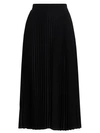 Co Elastic-waist Pleated Skirt In Black