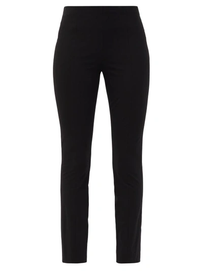 The Row Kosso Cropped Jersey Trousers In Black