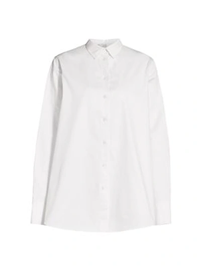 Co A-line Button Down On Blouse In White