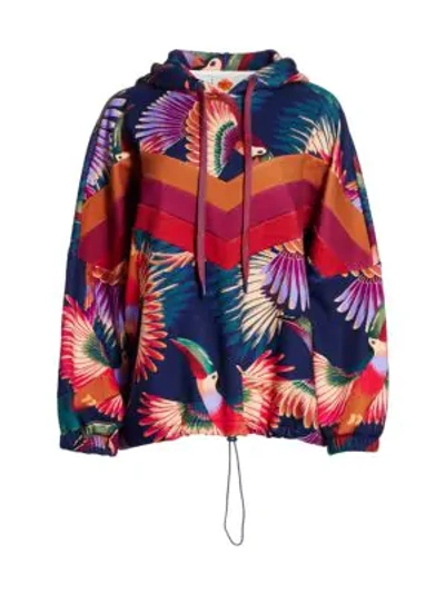 Farm Rio Toucan Hoodie In Colorful Toucans