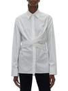Helmut Lang Poplin Wrap Shirt In White