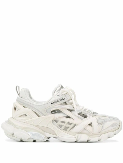 Balenciaga Women's White Leather Sneakers