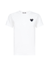 Comme Des Garçons Play Embroidered Motif T-shirt In White