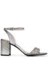 Ash Jet 01 Sandals In Silver Leather