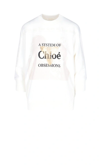 Chloé Women's White Cotton Sweatshirt