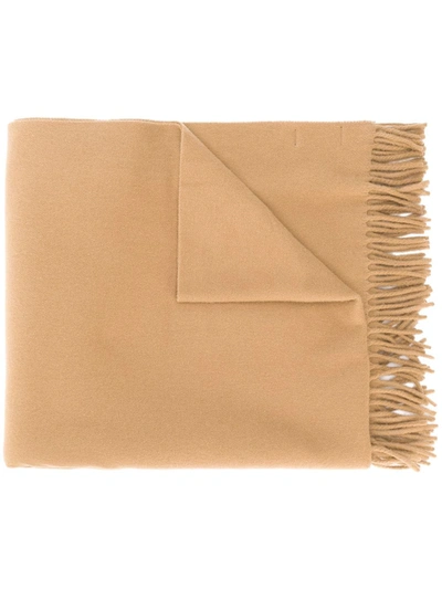 Apc Fringed Oversized Scarf In Neutrals
