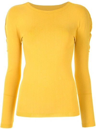 Issey Miyake A-poc Airy Long-sleeve Top In Yellow