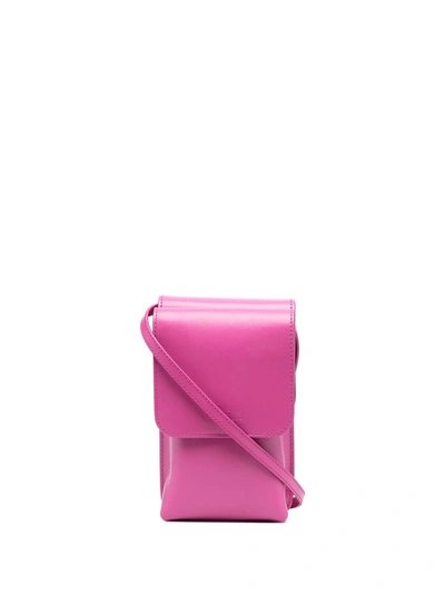 Msgm Foldover Mini Bag In Pink