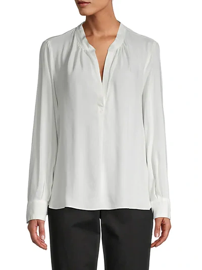 Zadig & Voltaire Split Neck Top In White