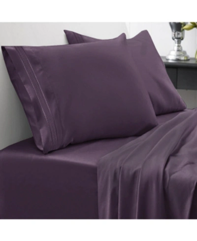 Sweet Home Collection Microfiber King 4-pc Sheet Set Bedding In Purple