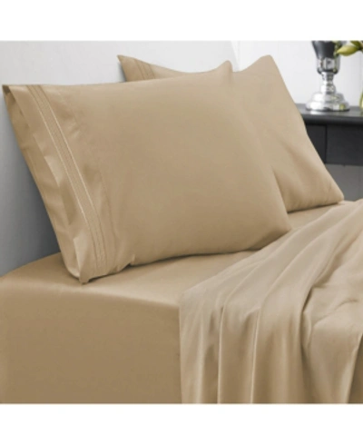 Sweet Home Collection Microfiber Queen 4-pc Sheet Set Bedding In Camel