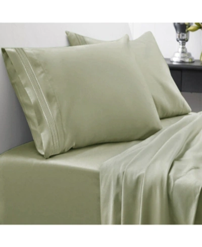 Sweet Home Collection Microfiber Cal King 4-pc Sheet Set Bedding In Sage