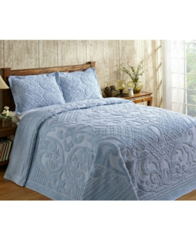 Better Trends Ashton King Bedspread Bedding In Blue