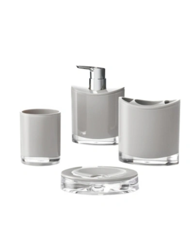 Immanuel Optic 4 Piece Bathroom Accessory Set Bedding In Gray