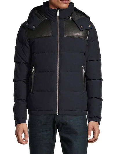 The Kooples Down-filled Puffer Jacket In Navy