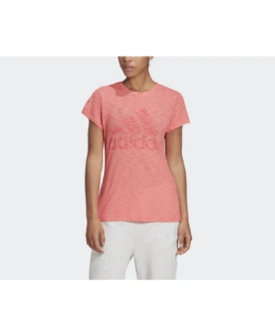 Adidas Originals Adidas Women's Must Haves Winners Tee In Semi Flash Red Mel