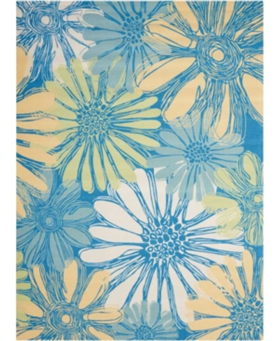 Long Street Looms Backyard Bac022 5'3" X 7'5" Outdoor Area Rug In Blue