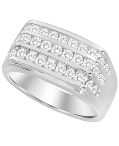 Macy's Men's Diamond (1 Ct. T.w.) Ring In 10k White Or Yellow Gold
