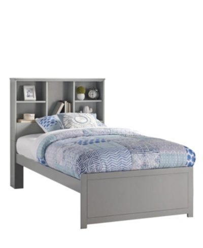 Hillsdale Caspian Twin Bookcase Bed With Nightstand In Charcoal