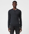 Allsaints Mode Merino Ls Henle In Quartz Bl Mouline