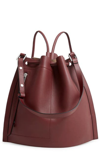 Allsaints Lear Leather Backpack In Burnt Sienna Red ModeSens