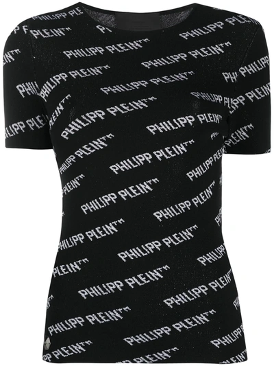 Philipp Plein Crystal-embellished Chain-link Jumper In Black
