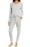 Papinelle Super Soft Waffle Weave Pajamas In Grey