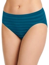 Jockey Matte & Shine Seamfree Hi Cut Brief In Really Teal