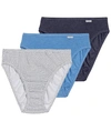 Jockey Plus Size Elance French Cut Brief 3-pack In Blue Assorted