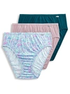 Jockey Plus Size Elance French Cut Brief 3-pack In Mauve,pastel,teal