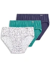 Jockey Elance Bikini 3-pack In Iris,teal,blooms