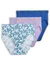 Jockey Elance Breathe French Cut Brief 3-pack In Blue Memoirs