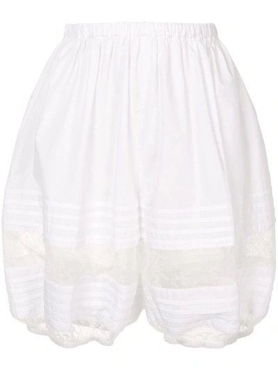 Dolce & Gabbana Lace-trimmed Shorts In White