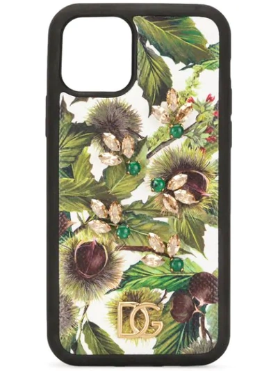 Dolce & Gabbana Chestnut Print Crystal-embellished Iphone 11 Pro Case In Ha2lr Multi Color