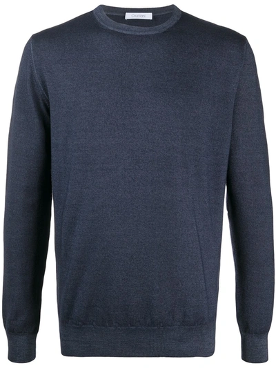 Cruciani Slim Fit Wool Jumper In Blue