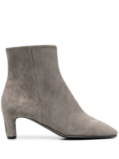 Del Carlo Zipped Ankle Boots In Grey