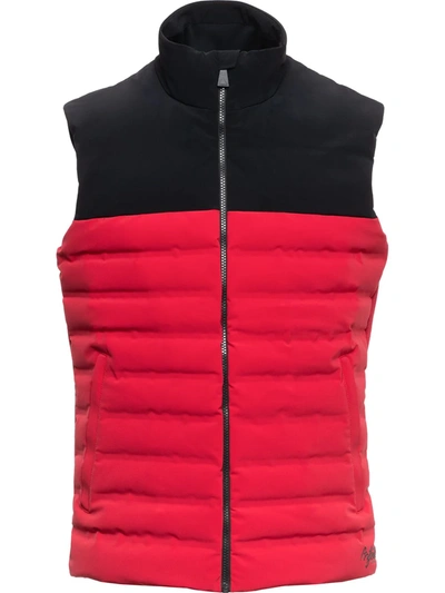 Aztech Mountain 'dale Of Aspen' Water Repellent Puff Sweater Jacket In Red,black