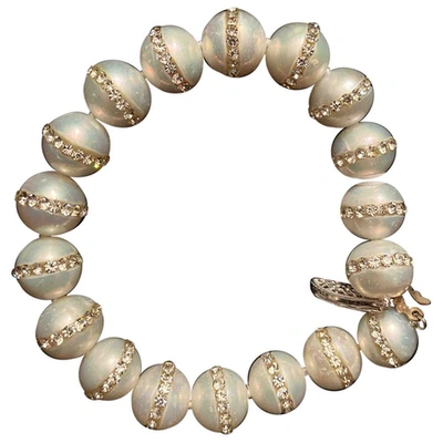 Pre-owned Macy's Pearls Bracelet In White