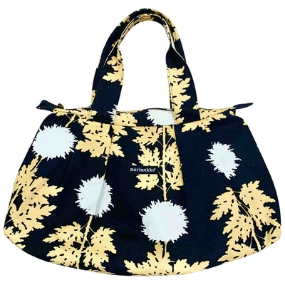 Pre-owned Marimekko Cloth Handbag In Black